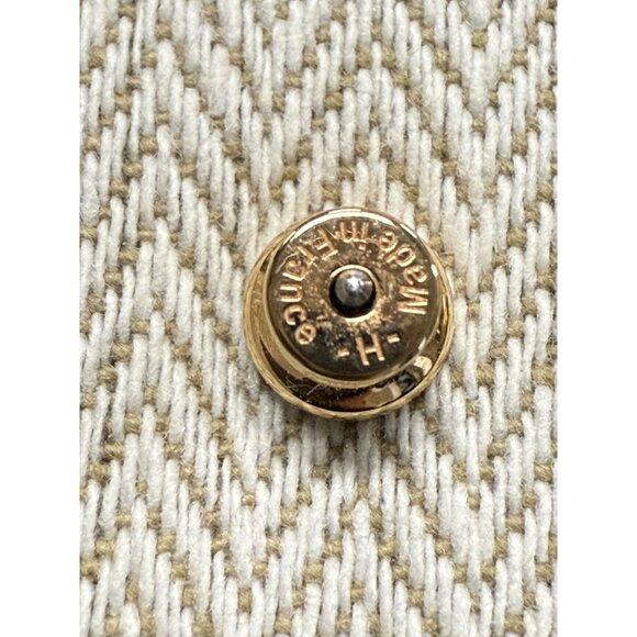 Hermès H Mini Hoop Earrings Gold & White Enamel With Drawstring Pouch - Picture 6 of 9